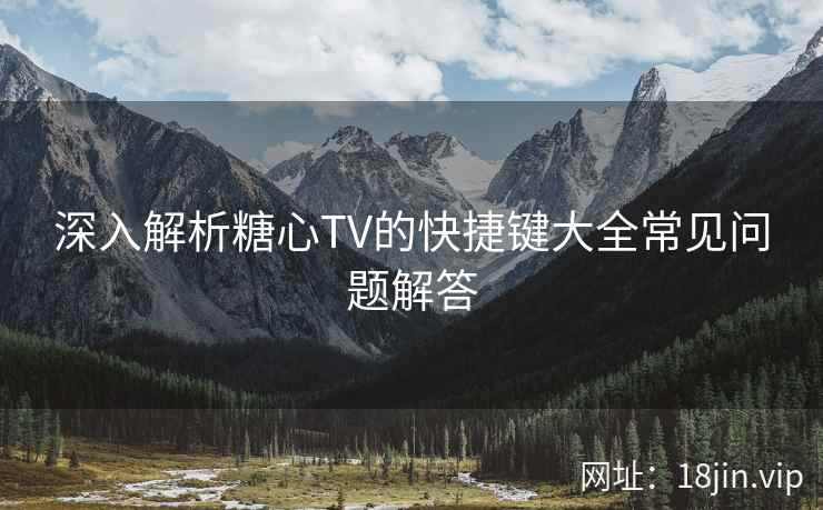 深入解析糖心TV的快捷键大全常见问题解答  第2张