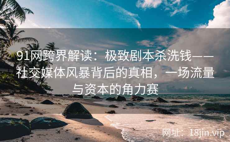 91网跨界解读：极致剧本杀洗钱——社交媒体风暴背后的真相，一场流量与资本的角力赛