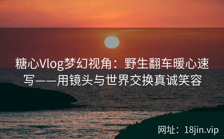 糖心Vlog梦幻视角：野生翻车暖心速写——用镜头与世界交换真诚笑容