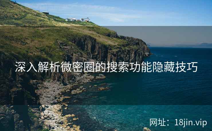 深入解析微密圈的搜索功能隐藏技巧