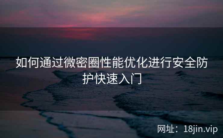 如何通过微密圈性能优化进行安全防护快速入门