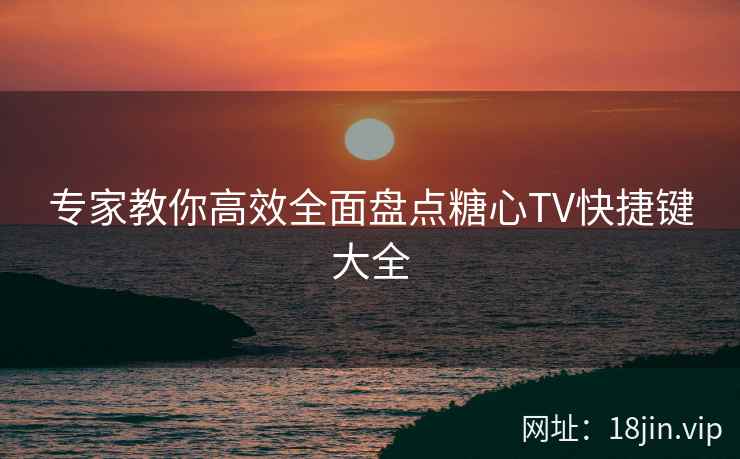 专家教你高效全面盘点糖心TV快捷键大全