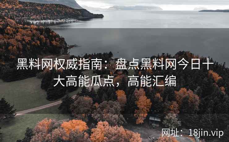 黑料网权威指南：盘点黑料网今日十大高能瓜点，高能汇编  第2张