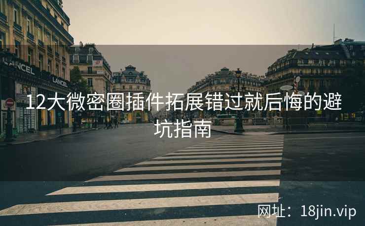 12大微密圈插件拓展错过就后悔的避坑指南  第2张